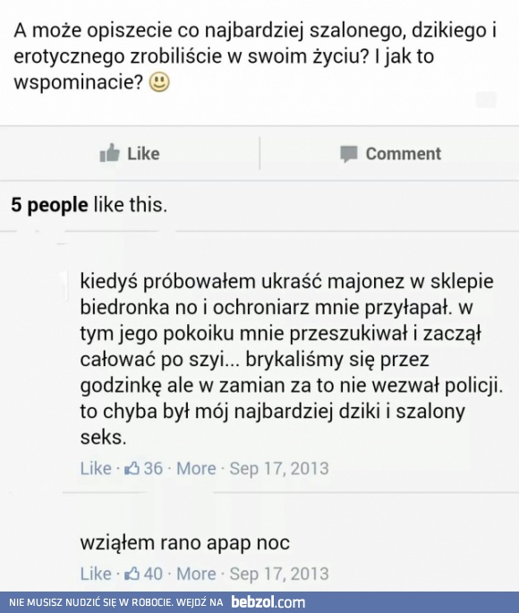 Coś szalonego w życiu