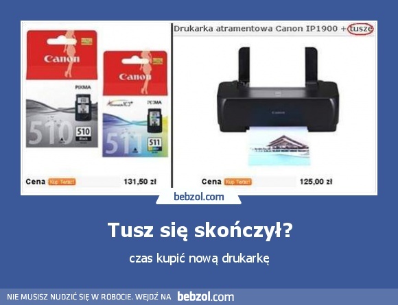 Tusz się skończył?