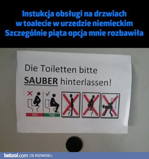 Instrukcja obsługi toalety