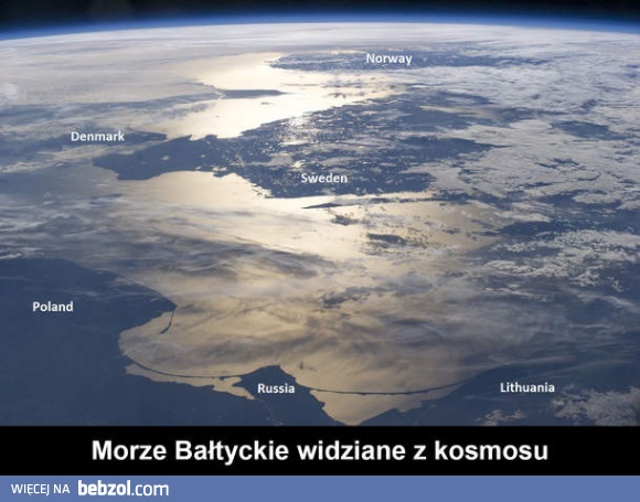Morze Bałtyckie widziane z kosmosu
