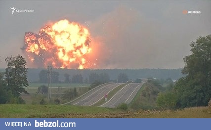 Najnowsze nagranie eksplozji składu amunicji na Ukrainie