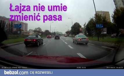 Jeździsz spokojnie? Nic to nie da. Agresywna łysa łajza w akcji.