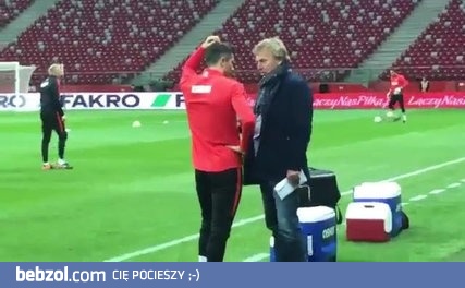 Piękne zachowanie Lewego na treningu przed meczem z Czarnogórą