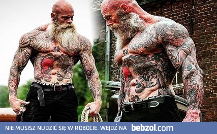 53-letni wytatuowany kulturysta za chwilę cię zmotywuje