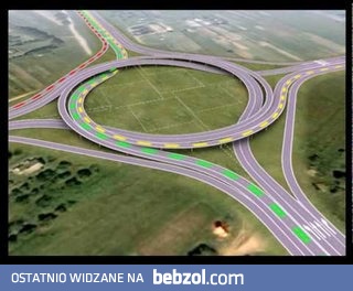 Pomysł Litwinów na bezkolizyjne rondo.