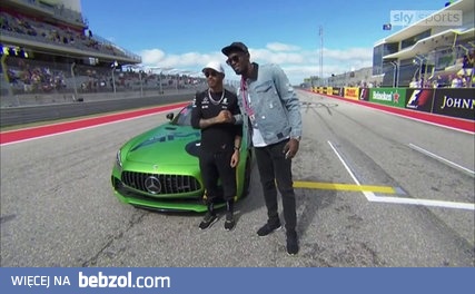 Lewis Hamilton zabiera Usaina Bolta na przejażdżkę