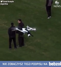 Dron zestrzelony rolką papieru toaletowego podczas meczu