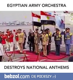 Egyptian army orchestra destroys national anthems