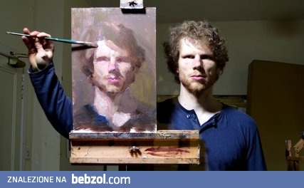 Nietypowa metoda malowania autoportretów