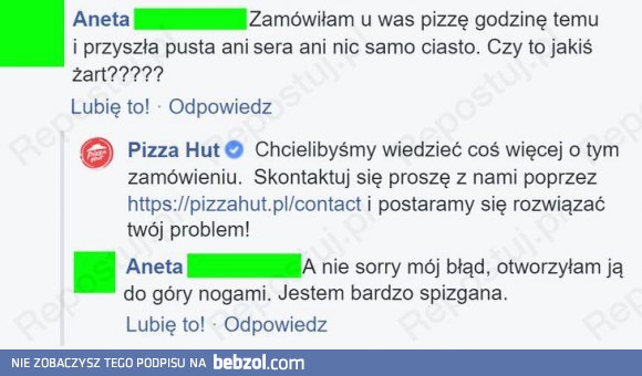Żart z pizzą