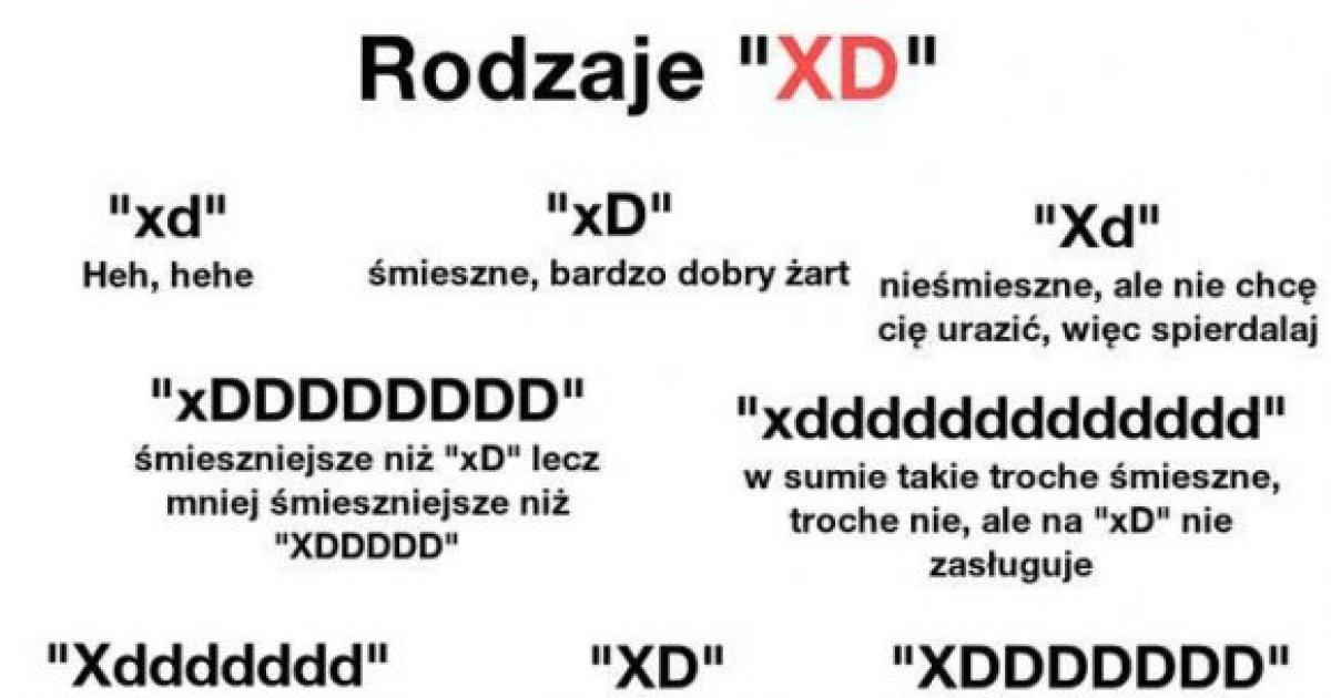Rodzaje xd