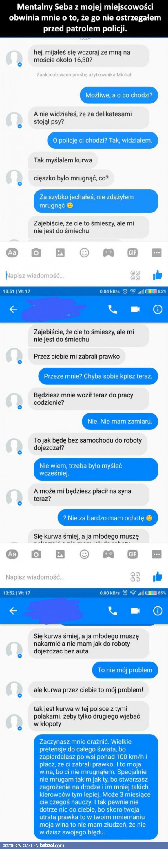 Seba się obraził 