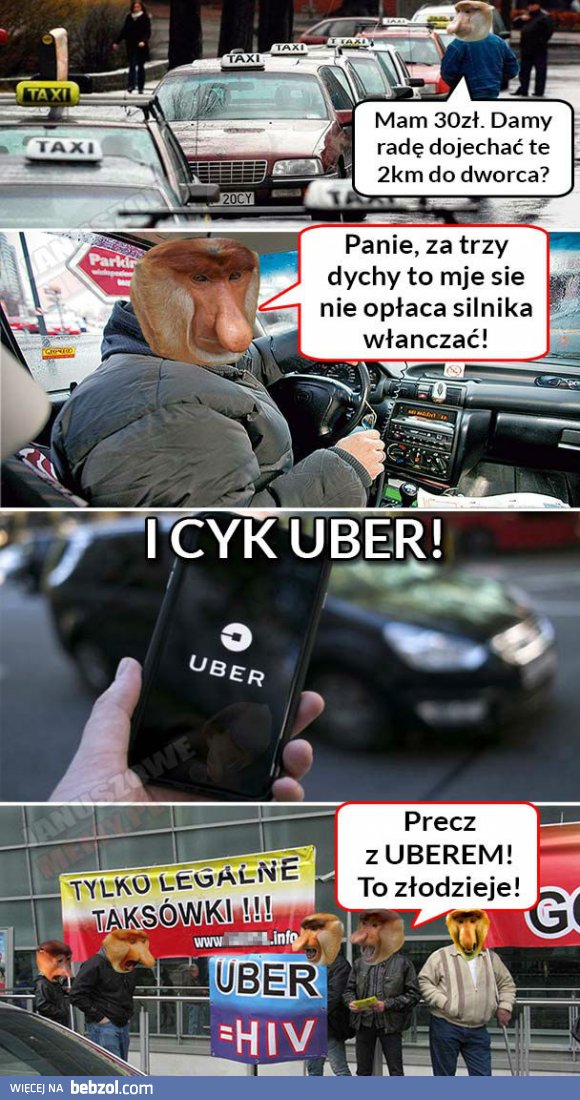 Typowy Janusz taksówkarz 