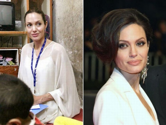 Angelina Jolie bez makijażu