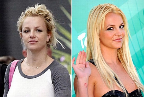 Britney Spears bez makijażu